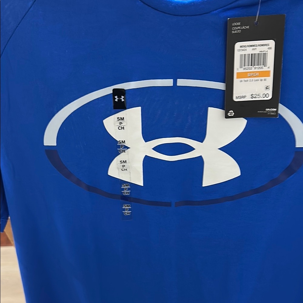 NWT Under Armour Blue Short Sleeve Tee Performance Shirt Size Small